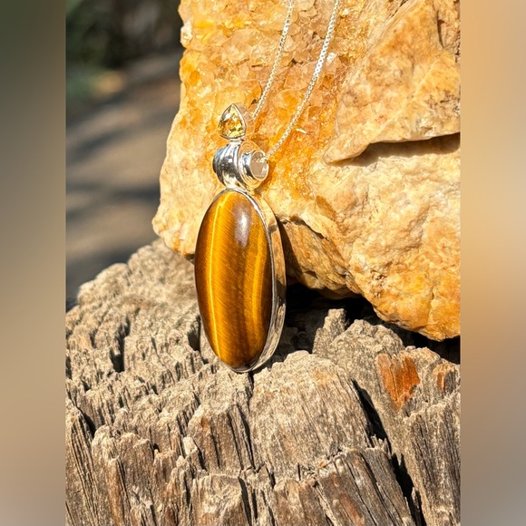 Tiger Eye & Citrine Necklace - Picture 11 of 16